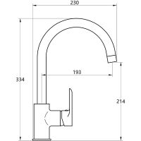 Смеситель для кухни Melodia della vita Metallica Хром арт-MDV35515 — фото 2, Смесители для кухни