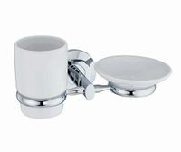 Аксесс Rhein K- Держатель стакана и мыльницы, (блистер), КЕРАМИКА, хром, WasserKRAFT арт-6226CO — фото 4, Прочие аксессуары и комплектующие