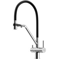 Смеситель для кухни Sancos Dora Хром Черный арт-SC4003CH — фото 1, Смесители для кухни