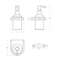 Диспенсер для мыла подвесной CEZARES арт-LINER-SOIS-V-01 — фото 3, Дозаторы