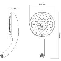Товар: Ручной душ Melodia della vita Luxe Хром арт-MKP26307BL - фото 2 Ручной душ Melodia della vita Luxe Хром арт-MKP26307BL — фото 2, Лейки для душа