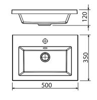 Раковина Florentina Анита 50 Белая арт-10.150.00500.001 — фото 2, Раковины встраиваемые сверху