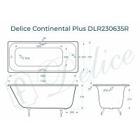 Товар: Чугунная ванна Delice Continental Plus 170x75 с отверстиями под ручки без антискользящего арт-DLR230635R - фото 2 Чугунная ванна Delice Continental Plus 170x75 с отверстиями под ручки без антискользящего арт-DLR230635R — фото 2, Чугунные ванны