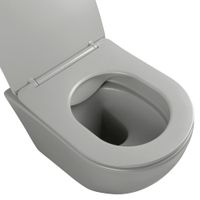 Унитаз подвесной безободковый AQUATEK ЕВРОПА 525*360*320мм, матовый серый, тонкое сиденье арт-AQ1901-MG — фото 3, Подвесные унитазы