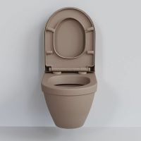 Унитаз Ambassador Nord подвесной Темно-бежевый матовый без сиденья арт-133T20501 — фото 4, Подвесные унитазы