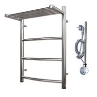 Полотенцесушитель электрический Point Афина П3 500x600 с полкой левый/правый, хром арт-PN04156PE — фото 4, Электрические полотенцесушители