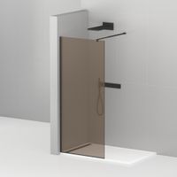 Душевая перегородка CEZARES арт-LIBERTA-L-1-80-BR-NERO — фото 3, Душевые перегородки