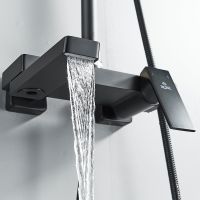 Товар: Душевая система Rose R18H Черная матовая арт-R1836H - фото 4 Душевая система Rose R18H Черная матовая арт-R1836H — фото 4, Душевые стойки