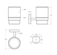 Стакан подвесной CEZARES арт-RELAX-TUMS-01 — фото 2, Стаканы для зубных щеток