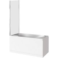 Шторка на ванну Good Door Screen 80 FO-80-C-CH профиль Хром стекло прозрачное арт-ПД00121 — фото 4, Шторки для ванной распашные