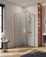 Душевой уголок CEZARES арт-SLIDER-A-2-90/100-C-BORO — фото 1, Квадратные душевые уголки