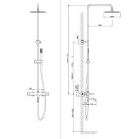 Душевая система Raiber Graceful Хром арт-RP-006 — фото 3, Душевые стойки