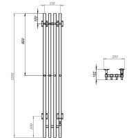 Электрический полотенцесушитель Comfysan Alto-K EC-4 120x15 Белый матовый арт-015824 — фото 3, Электрические полотенцесушители