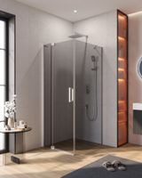 Душевой уголок CEZARES арт-SLIDER-AH-1-90-70/80-GRIGIO-Cr — фото 1, Прямоугольные душевые уголки