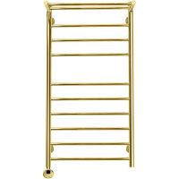 Электрический полотенцесушитель Domoterm Медея с/п П10 500x1000 EL с полкой Золото арт-Медеяс/пП10500x1000ELзолото — фото 1, Электрические полотенцесушители