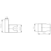 Держатель ручного душа ESKO Черный матовый арт-SH405black — фото 4, Держатели для душа