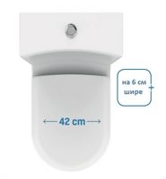 Унитаз биде Creavit Grande Белый без бачка и сиденья арт-GR360-00CB00E-0000 — фото 4, Напольные унитазы