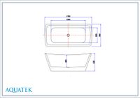 Ванна акриловая,отдельностоящая, AQUATEK ВЕРСА 1700*780*630. В комплекте со сливом и ножками арт-AQ-4777 — фото 2, Акриловые ванны