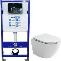 Комплект унитаза Ceramicanova Uno Rimless CN11001 с инсталляцией WellWant Standart 50 WWISI1110B с с арт-CN11001+WWISI1110B — фото 1, Комплекты унитаз + инсталляция