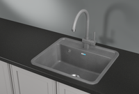 Granula-, кухонная мойка, СтандАРТ кварц арт-5601, ГРАФИТ — фото 1, Кухонные мойки