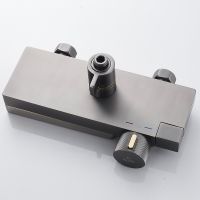 Душевая система Rose R18T с термостатом Оружейная сталь арт-R1896T — фото 12, Душевые стойки