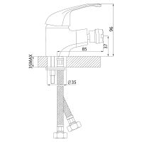 Смеситель для биде Rossinka Хром арт-A35-51 — фото 2, Смесители для биде