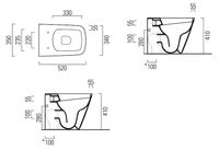 Унитаз GSI Nubes приставной без сиденья арт-961011 — фото 2, Приставные унитазы
