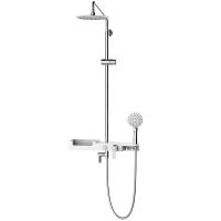 Душевая система Lemark Tropic Хром Белый арт-LM7007C — фото 1, Душевые стойки