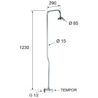 Душевая система Remer Tempor Хром арт-TE53329EX351 — фото 2, Душевые стойки