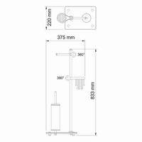 K- Комбинированная напольная стойка арт-1234 — фото 4, Стойки - набор держателей