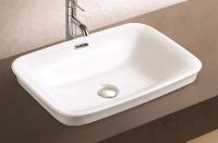 Раковина CeramaLux 58 Белая арт-78444 — фото 2, Раковины встраиваемые сверху