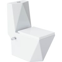 Унитаз моноблок Laguraty с бидеткой с бачком и сиденьем Микролифт арт-071AC — фото 1, Напольные унитазы