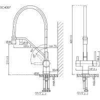 Смеситель для кухни Sancos Loro Хром Черный арт-SC4007CH — фото 2, Смесители для кухни