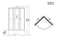 Душевая кабина Niagara Classic NG-2507-14 (80х80х215) высокий поддон(40см),стекло тонированное,4 мес арт-2.5071434E7 — фото 4, Душевые кабины