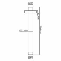 Потолочный излив для душа арт-A234 — фото 3, Кронштейны для верхнего душа