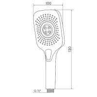 Ручной душ Melodia della vita Luxe Хром арт-MKP26315BL — фото 2, Лейки для душа