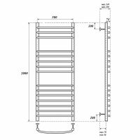 Товар: Водяной полотенцесушитель Point Альфа П15 500x1000 Хром арт-PN05150S - фото 5 Водяной полотенцесушитель Point Альфа П15 500x1000 Хром арт-PN05150S — фото 5, Водяные полотенцесушители