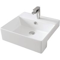 Раковина Artceram Quadro 50 Белая арт-QUL004 01 00 — фото 1, Раковины встраиваемые сверху