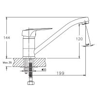 Товар: Смеситель для кухни Haiba Хром арт-HB4837 - фото 2 Смеситель для кухни Haiba Хром арт-HB4837 — фото 2, Смесители для кухни