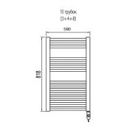 Электрический полотенцесушитель Irsap Ares 580x818 Белый арт-EIS058I01IR01NNN03 — фото 3, Электрические полотенцесушители