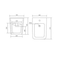 Биде напольное AQUATEK ЛИБРА , 545*365*420 мм, цвет белый арт-AQ1266-00 — фото 2, Биде напольные