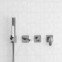 Встраиваемый комплект для ванны с лейкой и изливом арт-A3151.268.270.271.087.103 — фото 1, Смеситель для ванны