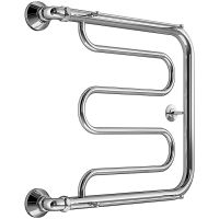 Водяной полотенцесушитель Melodia della vita Foxtrot 50x40х1 с полкой Полированная сталь арт-MTRFT5040 — фото 1, Водяные полотенцесушители