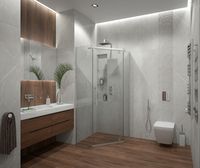 Душевой уголок Erlit Comfort 100х100 профиль Хром стекло прозрачное арт-ER10110V-C1 — фото 3, Душевые уголки трапеция