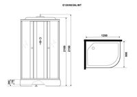 Душевая кабина Niagara Eco (120х80х215) средний поддон(26см),стекло матовое,4 места арт-E120/80/26L/MT — фото 4, Душевые кабины