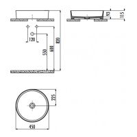 Товар: Раковина-чаша Creavit Loop 45 Белая арт-LP145-00CB00E-0000 - фото 2 Раковина-чаша Creavit Loop 45 Белая арт-LP145-00CB00E-0000 — фото 2, Раковины накладные