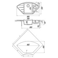 Кухонная мойка Lemark IRKANA 980 (980 х 500 мм, серый шелк) арт-9910047 — фото 4, Кухонные мойки