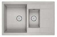 Granula-, кухонная мойка, кварц арт-7802, БАЗАЛЬТ — фото 1, Кухонные мойки