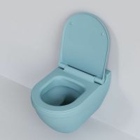 Унитаз Ambassador Nord подвесной Голубой матовый без сиденья арт-133T20801 — фото 2, Подвесные унитазы