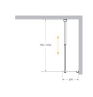 Душевая перегородка CEZARES арт-LIBERTA-L-1-25-GR-NERO — фото 3, Душевые перегородки